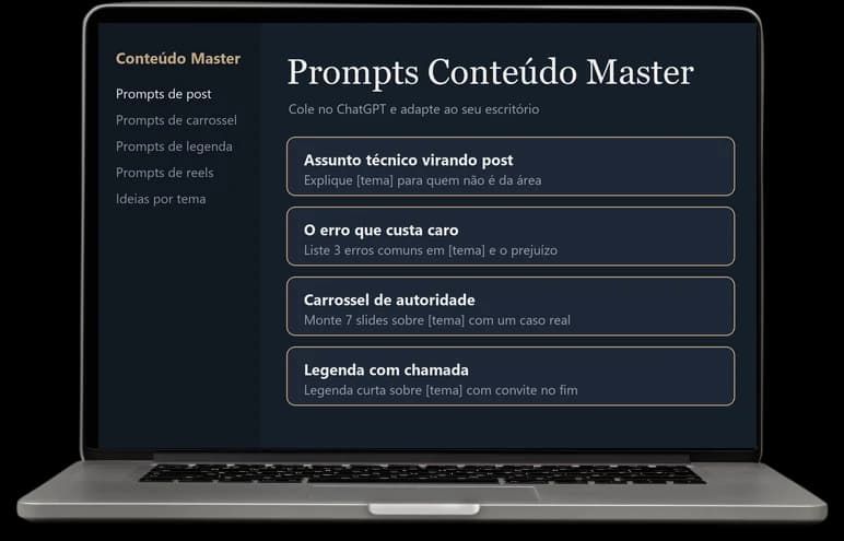 Prompts Conteúdo Master